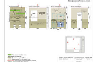 Развертки стен санузла 2-ой Этаж