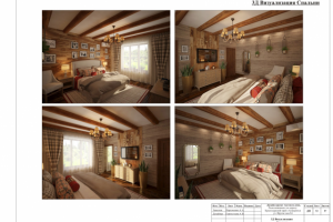 3D визуализация Спальни