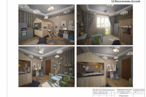 3D визуализация детской комнаты