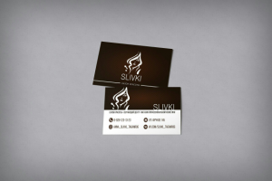Дизайн визитки для салона кпасоты SLIVKI
