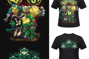 Иллюстрация для принта "Battletoads"
