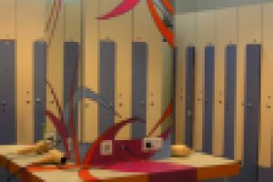 роспись зеркала в фитнес-клубе "городской"