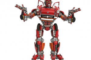 Красный робот трансформер. 3D Москвич