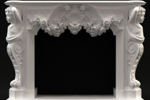 Камин. Сложный моделлинг с элементами декора 2