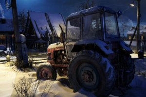 Старый трактор. Модель и визуализация