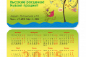 Дизайн-макет календаря карманного