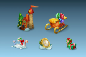 Новогодние предметы, Playrix