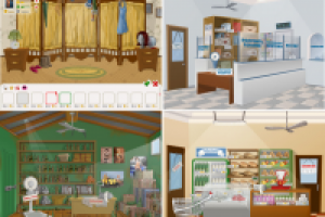 Пункт приема, гастроном, почта, гардеробная