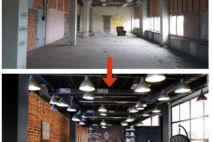 Дизайн хостела в старом здании завода