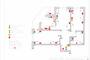 Чертежная документация. 3-х комнатная квартира.