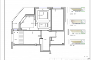 Чертежная документация. 3-х комнатная квартира.