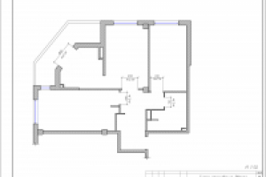 Чертежная документация. 3-х комнатная квартира.