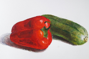 овощи 2. акварель