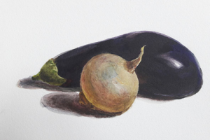 овощи. акварель