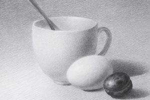 к завтраку. карандаш