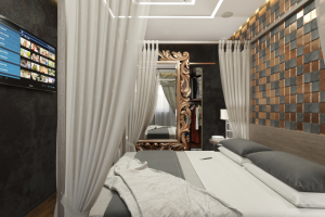 Спальня после перепланировки (Однокомнатная квартира в Королеве