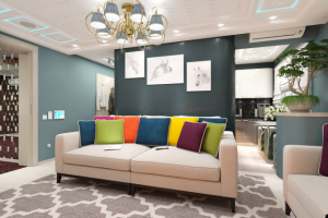 Гостиная после перепланировки (Двухкомнатная квартира в хрущевке