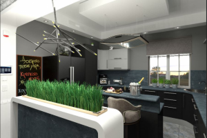 Кухня в коттедже (д. Болотино, г. Мытищи)