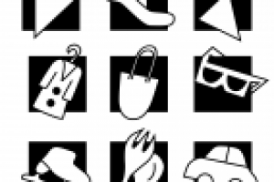 Набор пиктограмм для детского ТРК чб