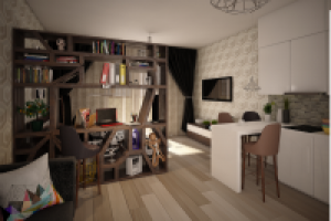 Квартира студия. 37кв.м