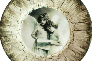 Декоративная тарелка, декупаж, кракелюр