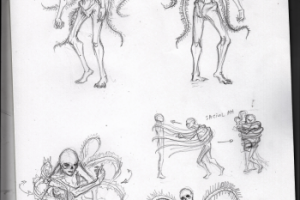 Концепт-скетч существа Ophire