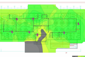 Измерение уровня сигнала Wi-Fi сети в офисном здании