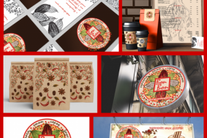 Фирменный стиль кафе "BonBon"