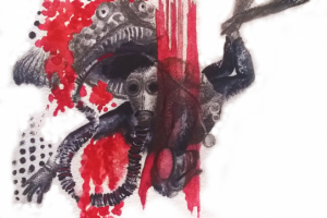 Рисунок на тему дайвинга, карандаш и акварель