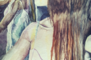 Автопортрет акварелью