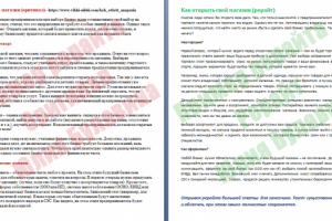 Пример рерайта ("Как открыть свой магазин")