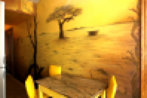 Фрагмент оформления, стена из коридора в кухню