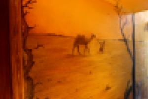 Фрагмент оформления, стена из коридора в кухню