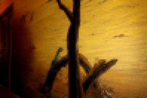 Фрагмент оформления, стена из коридора в кухню