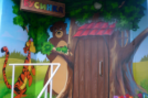 фрагмент оформления, детский досуговый центр Бусинка