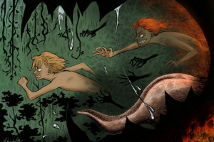 Иллюстрация к "Повелитель мух", Уильяма Голдинга. х2