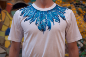 Рисунок на футболке Синее пламя