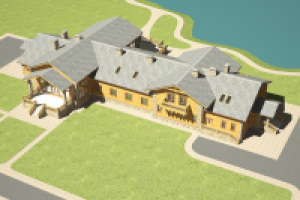 3D визуализация ресторана из клееного бруса 03