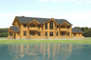 Индивидуальный жилой дом из клееного бруса 02