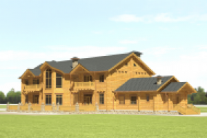 Индивидуальный жилой дом из клееного бруса 01