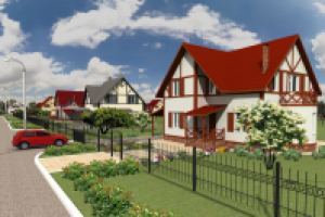 3D визуализация поселка "Шале" 04