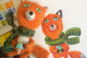 акварельный портрет своей же игрушки