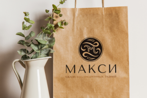 Логотип для салона итальянских тканей МАКСИ