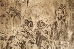 гравюра в технике "Сухая игла"