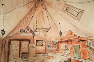 Скетч интерьера