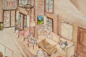 Скетч интерьера