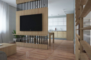 Дизайн проект однокомнатной квартиры в эко-стиле