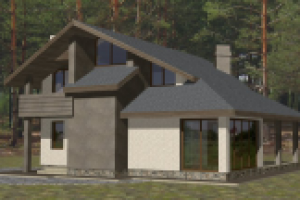 Типовой малобюджетный проект коттеджа ( 2810 )