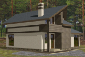 Типовой малобюджетный проект коттеджа ( 2810 )