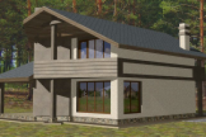 Типовой малобюджетный проект коттеджа ( 2810 )